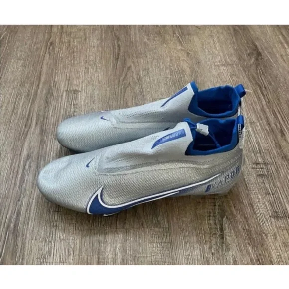 Nike Mens Vapor 360 Elite Football Cleats Silver Blue Sz 16 AQ3276-010